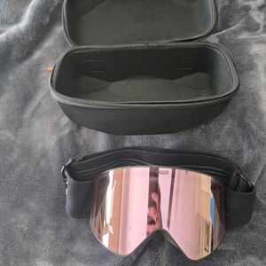Dope Snow Mirror Pink Ski/Snowboard Goggles with Hard Case